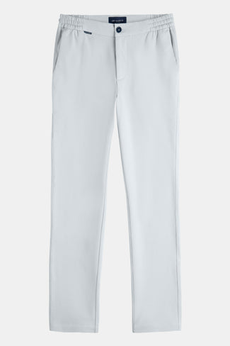 light grey stretch knitted men's trousers | MR MARVIS