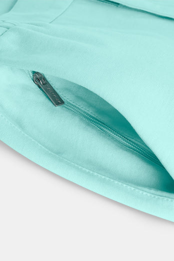 mint green stretch knitted men's trousers | MR MARVIS