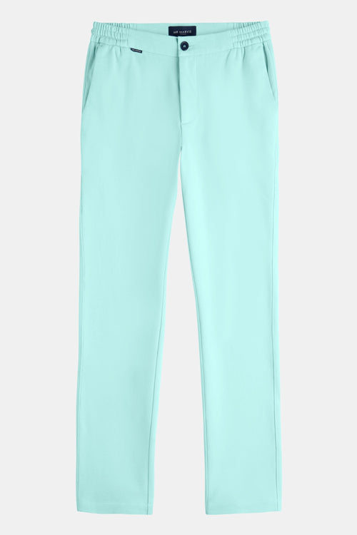 mint green stretch knitted men's trousers | MR MARVIS