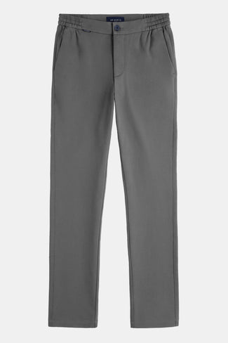 mid grey stretch knitted men's trousers | MR MARVIS