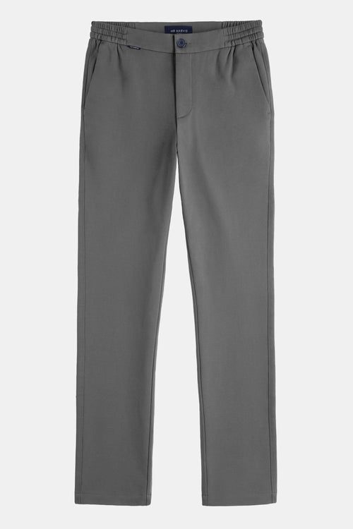mid grey stretch knitted men's trousers | MR MARVIS