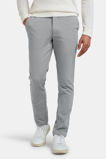 grey stretch knitted men's trousers | MR MARVIS