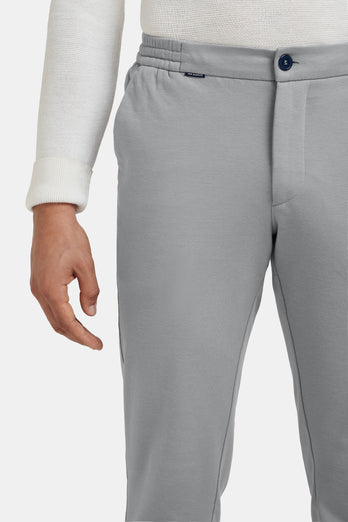 grey stretch knitted men's trousers | MR MARVIS