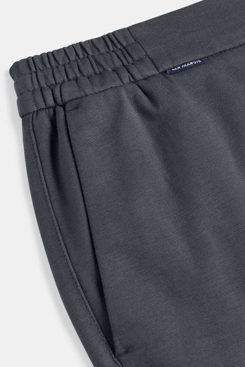 dark grey stretch knitted men's trousers | MR MARVIS