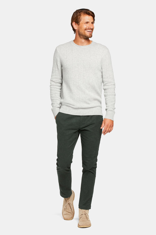 dark green warm flannel men's trousers | MR MARVIS