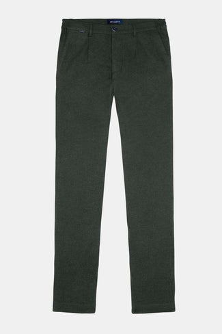 dark green warm flannel men's trousers | MR MARVIS