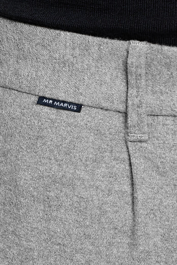 grey warm flannel men's trousers | MR MARVIS