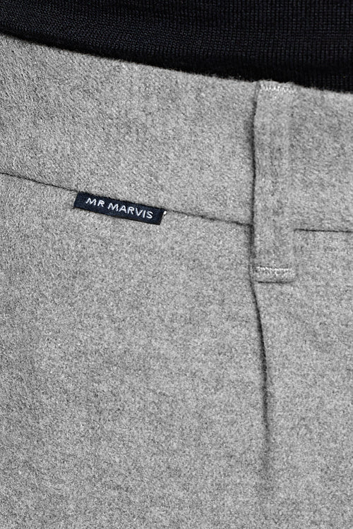 grey warm flannel men's trousers | MR MARVIS