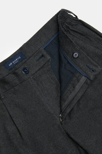 dark grey warm flannel men's trousers | MR MARVIS