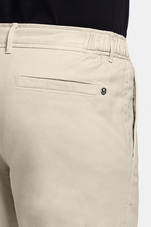 beige heavy stretch cotton men's trousers | MR MARVIS