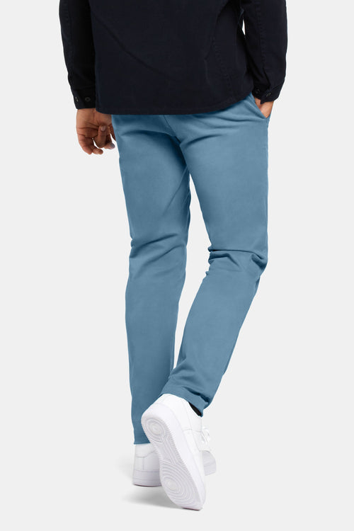 blue heavy stretch cotton men's trousers | MR MARVIS