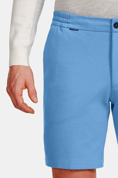 mid blue soft and stretchy men's shorts | MR MARVIS