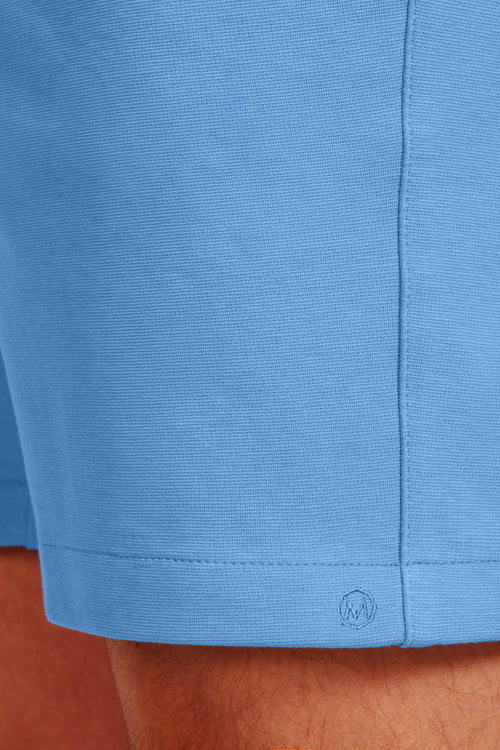 mid blue soft and stretchy men's shorts | MR MARVIS