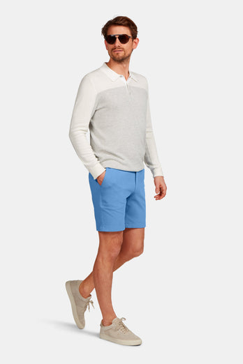 mid blue soft and stretchy men's shorts | MR MARVIS