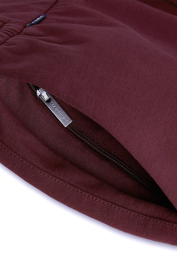 burgundy soft and stretchy men's shorts | MR MARVIS