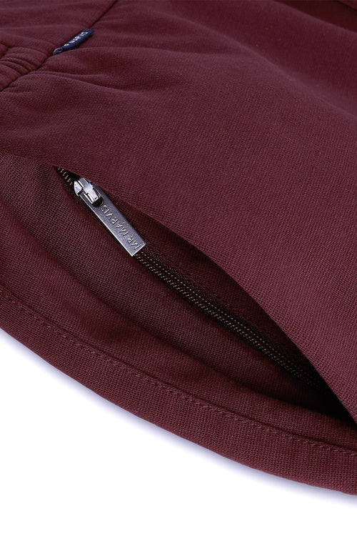 burgundy soft and stretchy men's shorts | MR MARVIS