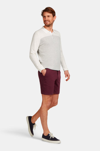 burgundy soft and stretchy men's shorts | MR MARVIS