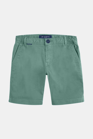 mid green stretch cotton boys' shorts | MR MARVIS