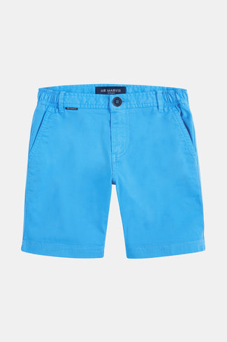 bright blue stretch cotton boys' shorts | MR MARVIS