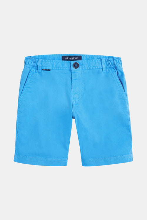 bright blue stretch cotton boys' shorts | MR MARVIS