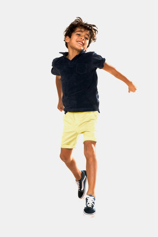 light yellow stretch cotton boys' shorts | MR MARVIS