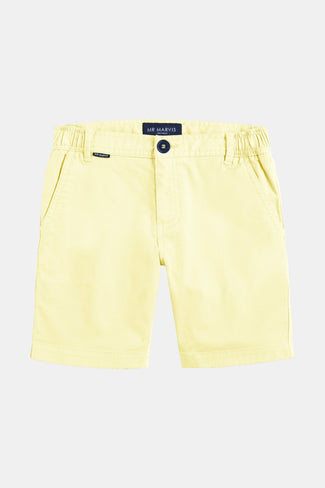 light yellow stretch cotton boys' shorts | MR MARVIS