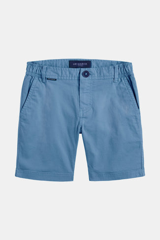 blue stretch cotton boys' shorts | MR MARVIS