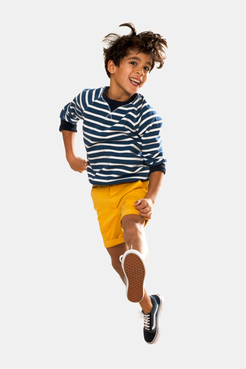 yellow stretch cotton boys' shorts | MR MARVIS