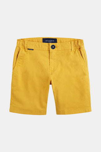 yellow stretch cotton boys' shorts | MR MARVIS