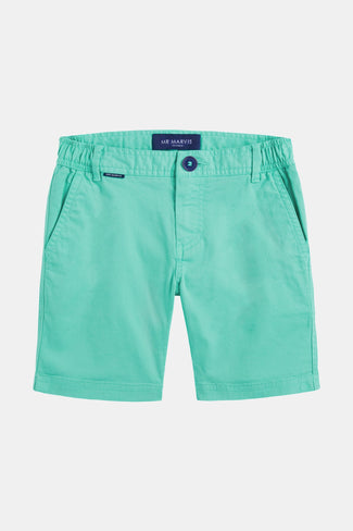 bright green stretch cotton boys' shorts | MR MARVIS