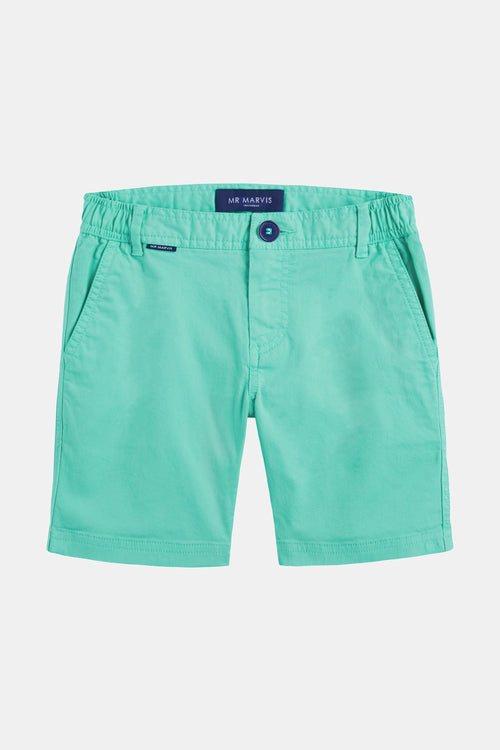 bright green stretch cotton boys' shorts | MR MARVIS