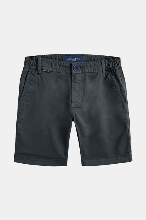 dark grey stretch cotton boys' shorts | MR MARVIS