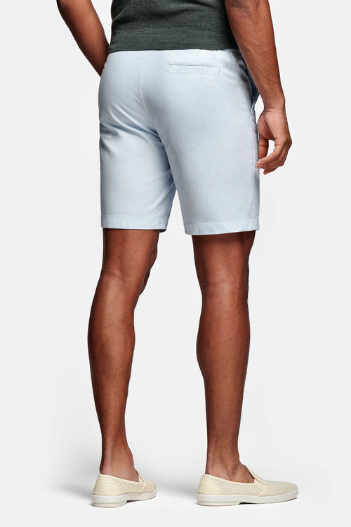 light blue men's linen shorts with a zip pocket | MR MARVIS
