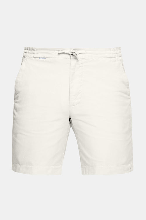 off white men's linen shorts with a zip pocket | MR MARVIS
