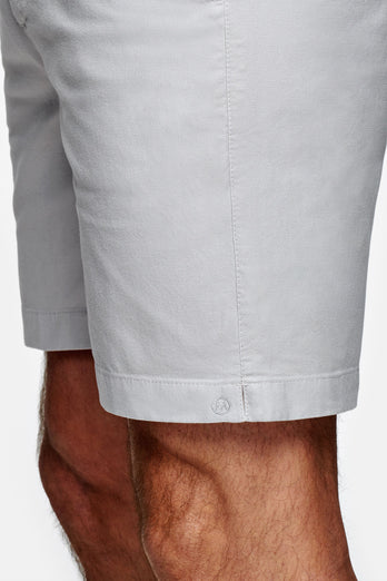 light grey men's linen shorts with a zip pocket | MR MARVIS