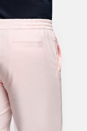 light pink men's linen shorts with a zip pocket | MR MARVIS