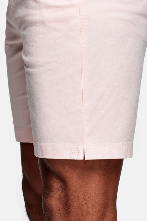 light pink men's linen shorts with a zip pocket | MR MARVIS