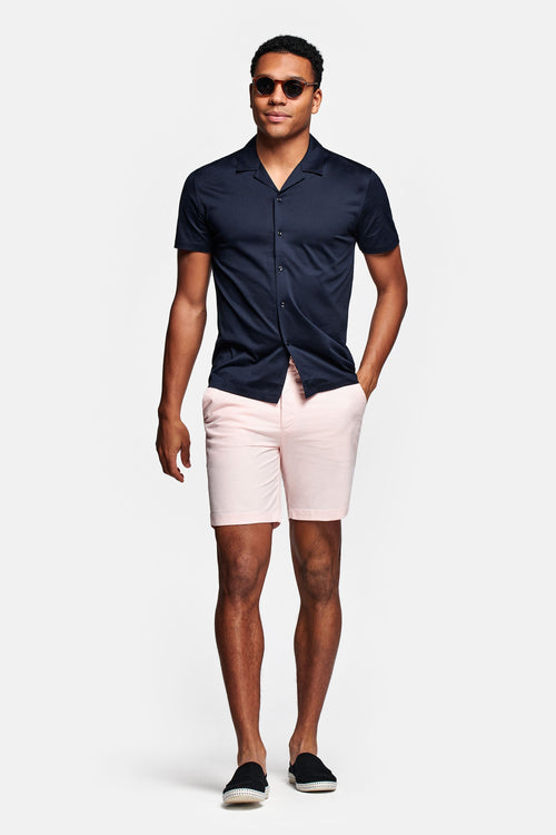 light pink men's linen shorts with a zip pocket | MR MARVIS
