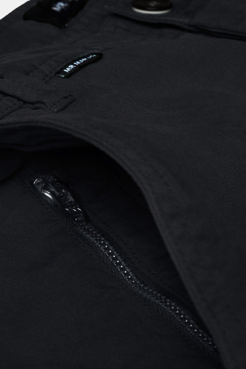 black stretch cotton men's shorts with a zip pocket | MR MARVIS