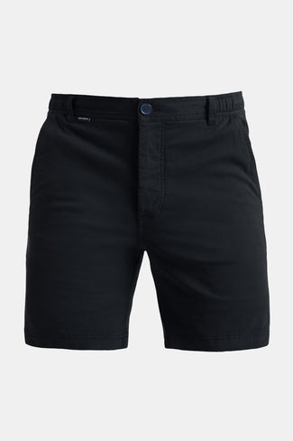 black stretch cotton men's shorts with a zip pocket | MR MARVIS