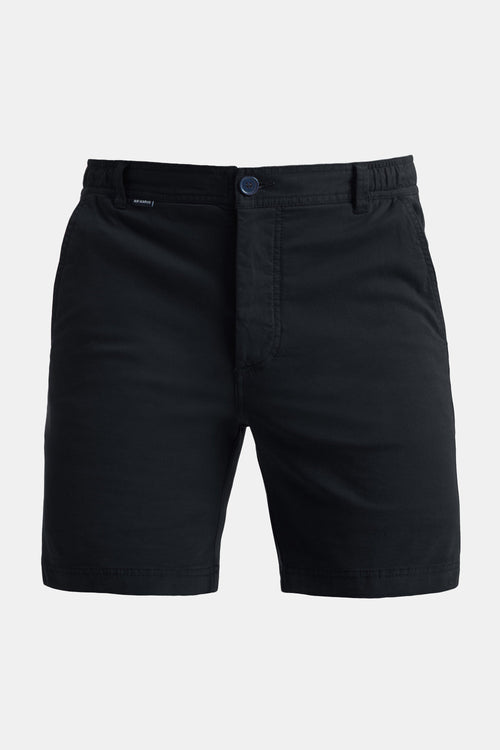 black stretch cotton men's shorts with a zip pocket | MR MARVIS