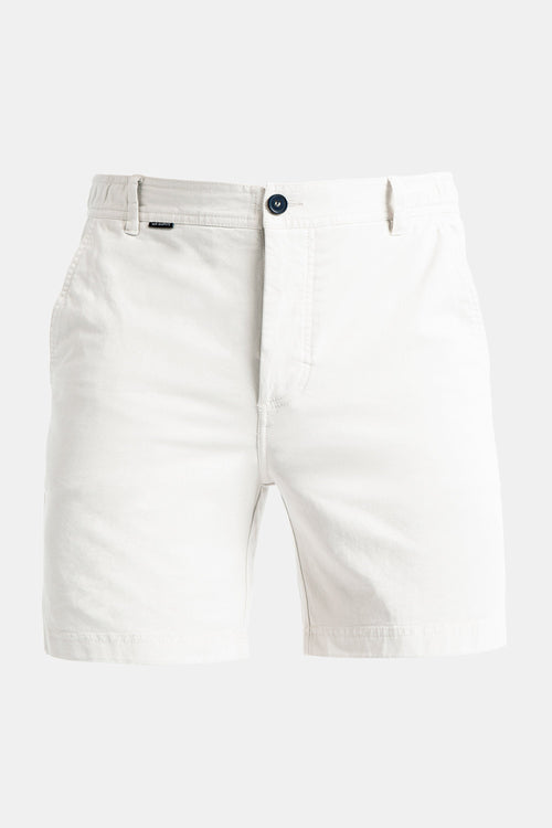 off white stretch cotton men's shorts with a zip pocket | MR MARVIS