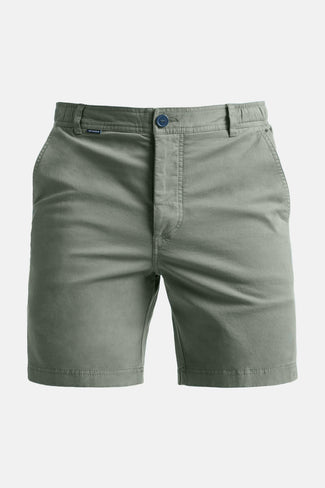 green stretch cotton men's shorts with a zip pocket | MR MARVIS