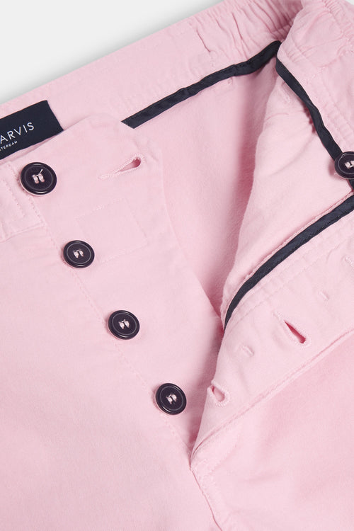 pink stretch cotton men's shorts with a zip pocket | MR MARVIS