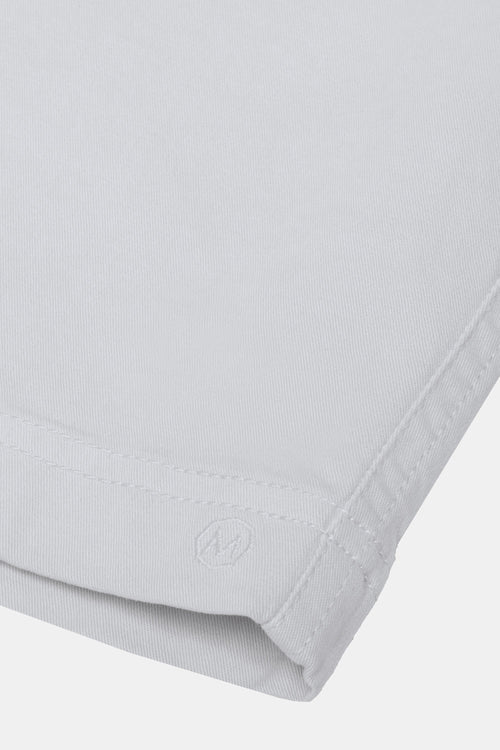 light grey stretch cotton men's shorts with a zip pocket | MR MARVIS