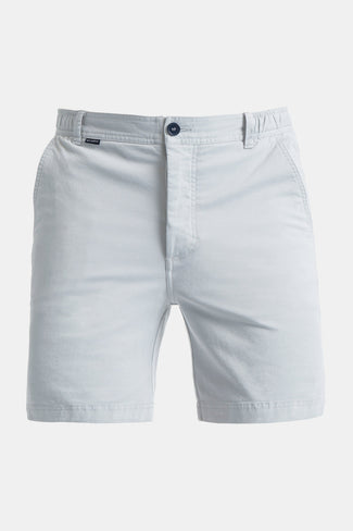 light grey stretch cotton men's shorts with a zip pocket | MR MARVIS