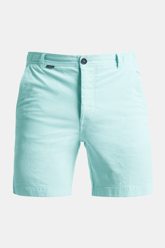 mint green stretch cotton men's shorts with a zip pocket | MR MARVIS