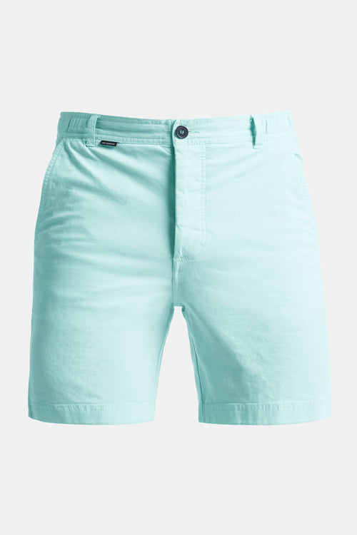 mint green stretch cotton men's shorts with a zip pocket | MR MARVIS