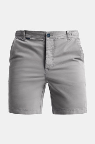 mid grey stretch cotton men's shorts with a zip pocket | MR MARVIS