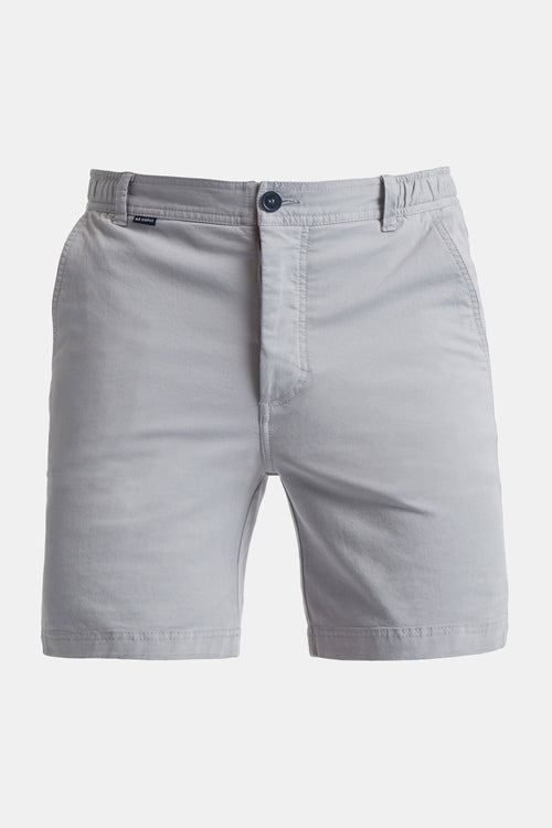grey stretch cotton men's shorts with a zip pocket | MR MARVIS